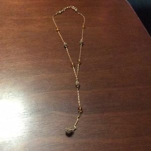 Monet gold tone with gold crystal Necklace